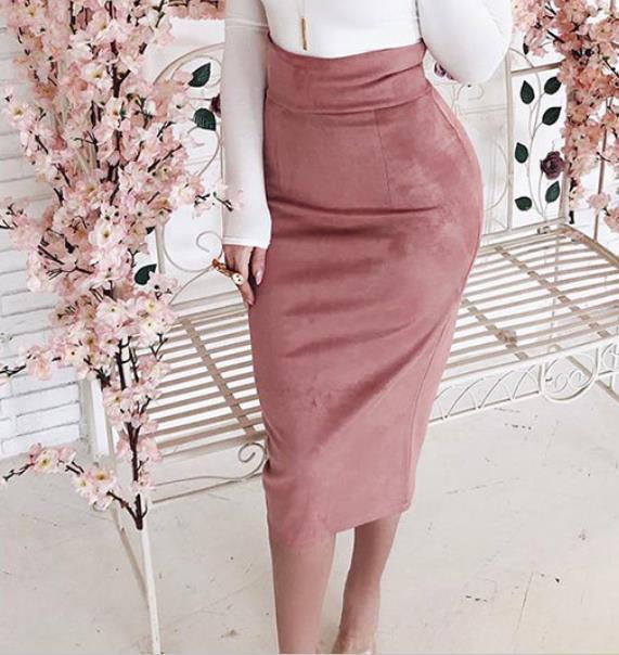 Solid color skirt