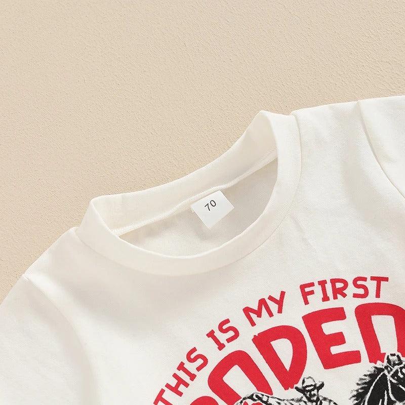 Summer Girls' Printing T-shirt Shorts Set