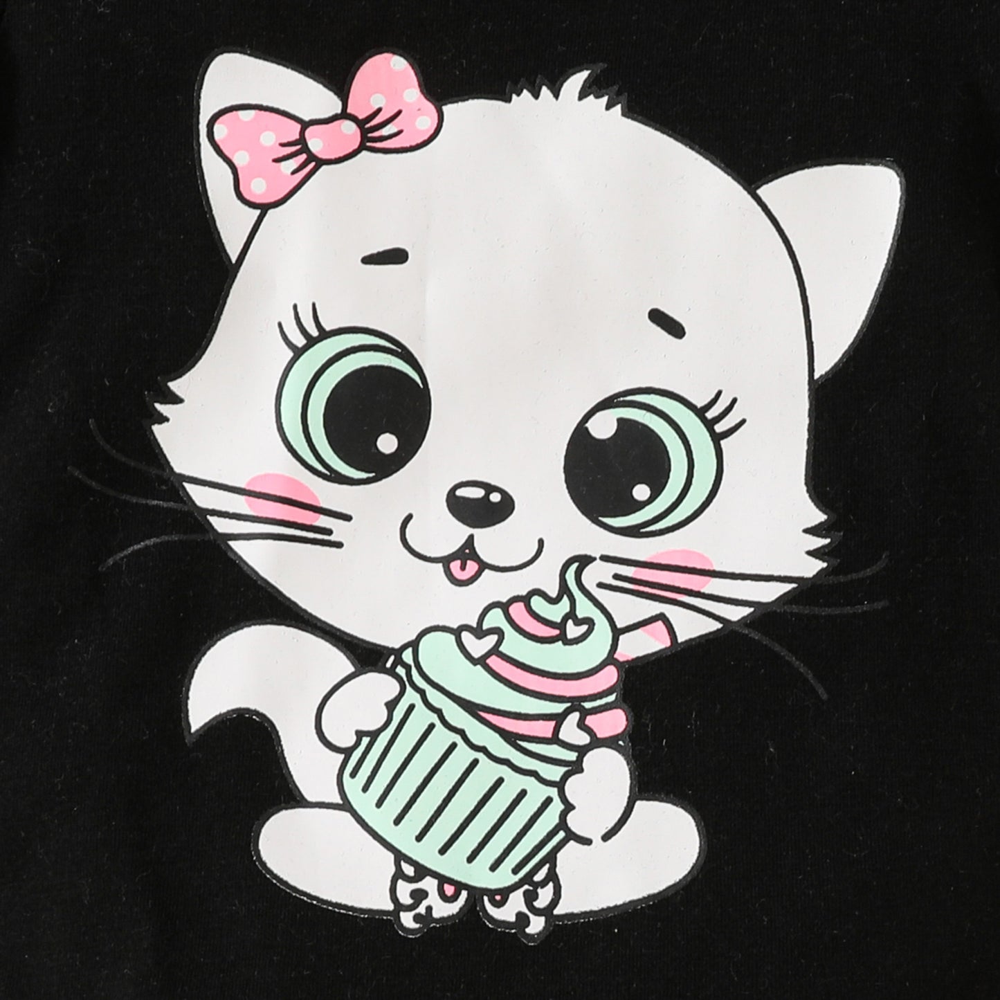 Baby Girl Sleeveless Cat With Shirt Suit