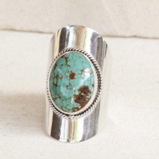 Slender Turquoise Ring European And American Fashion