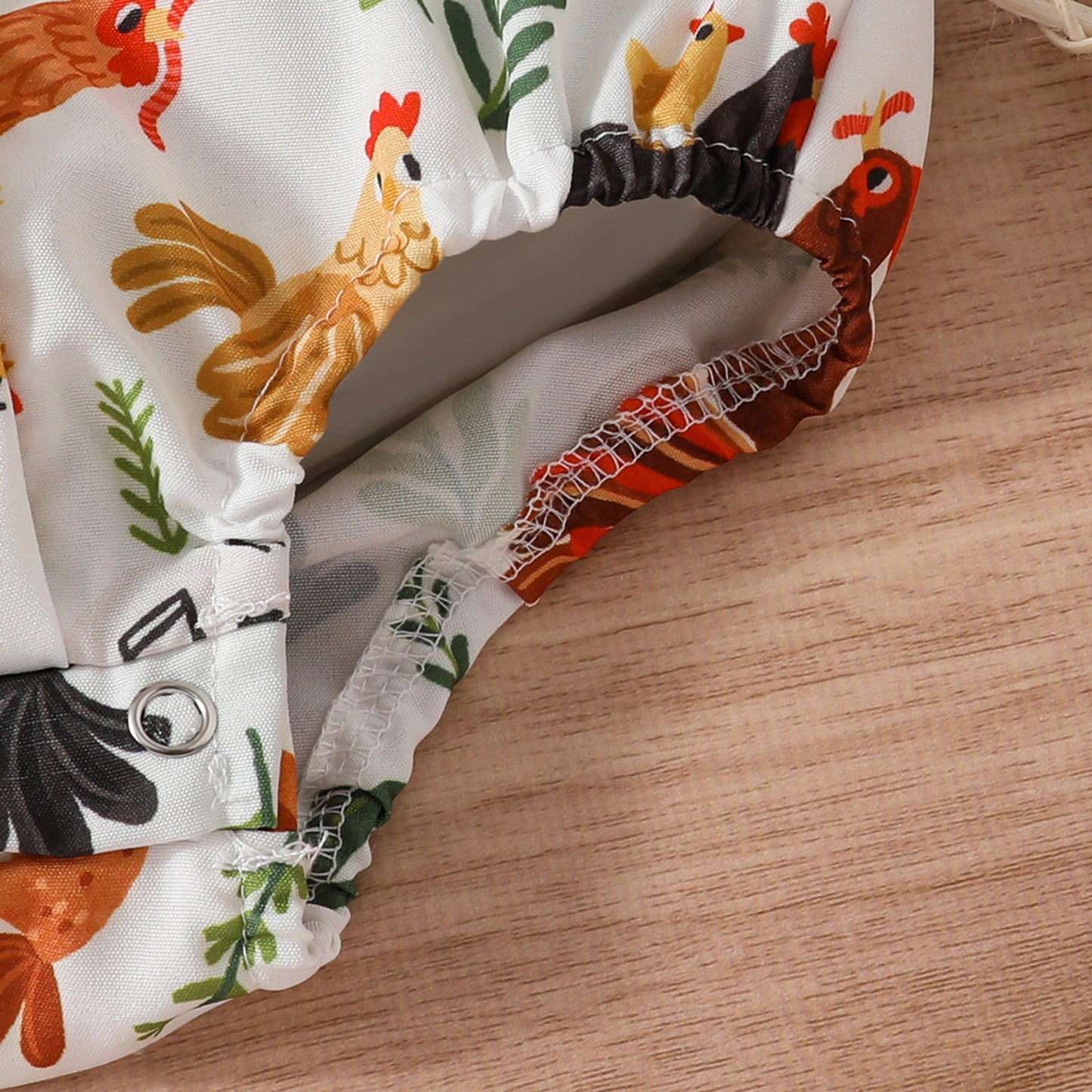 Printed Short Sleeve Lapel Bow Shirt Jumpsuit