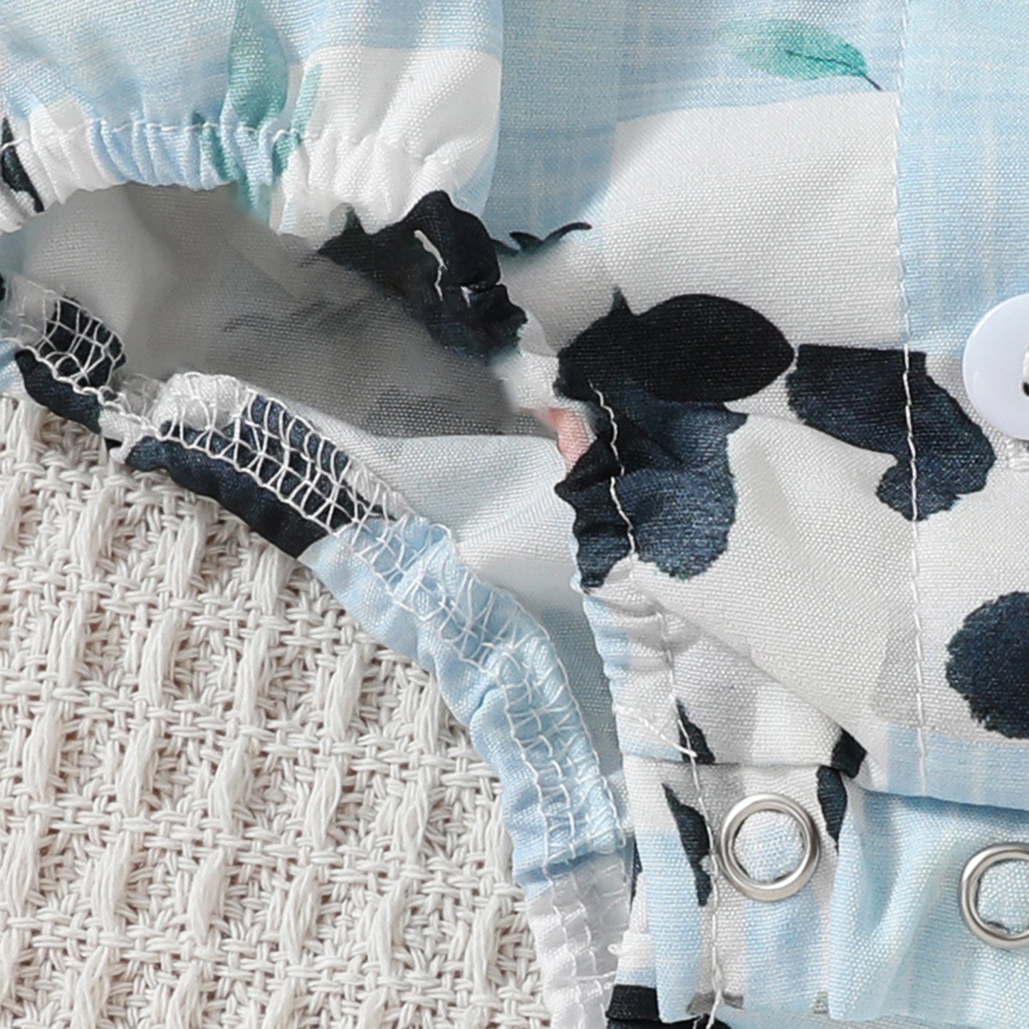 Printed Short Sleeve Lapel Bow Shirt Jumpsuit