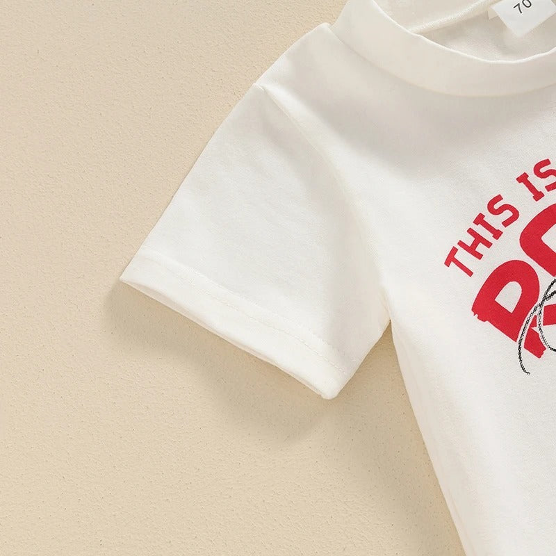 Summer Girls' Printing T-shirt Shorts Set