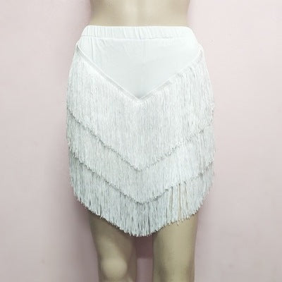 Women's SkirtLatin Dance Tassel Skirt For Women's Adult Short Skirt
