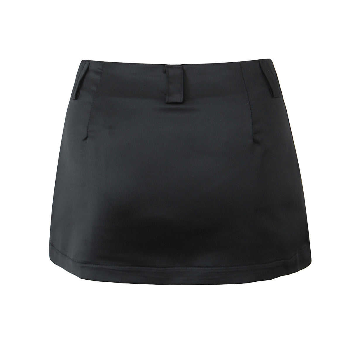 High Waist Sheath Faux Pocket Design Slim Fit Skirt Women