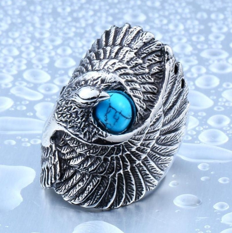 Slender Turquoise Ring European And American Fashion