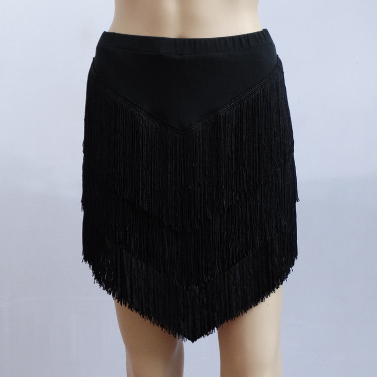 Women's SkirtLatin Dance Tassel Skirt For Women's Adult Short Skirt